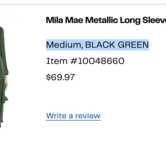 Metallic Long Sleeve Tiered Dress - Picture 7 of 7